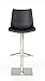 HomeRoots Industrial 43" Black Faux Leather Adjustable Bar Stool
