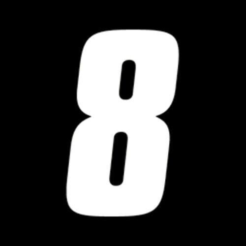 ATV&UTV Replace Parts & Accessories for Factory Effex 7" Factory Numbers #8 White 3-Pack Mod-BBM45-FV6296