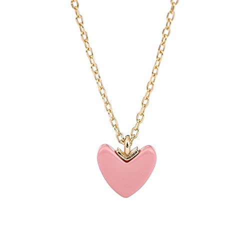 Collier argent sterling 925 coeur rouge QHQQXN, cadeau idéal pour elle