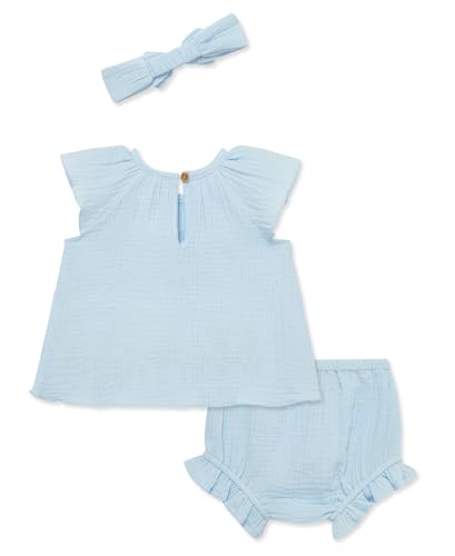 Little Me Clothes for Baby Girls' Gauze Sunsuit and Headband Set, 3-12 Months2