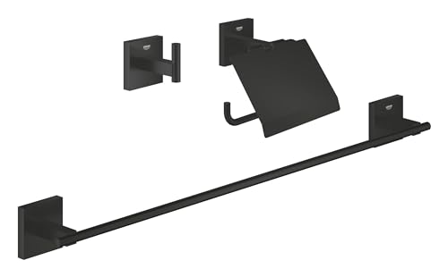 Evite taladrar azulejos con accesorios de baño GROHE Start Cube Quickfix negros 2