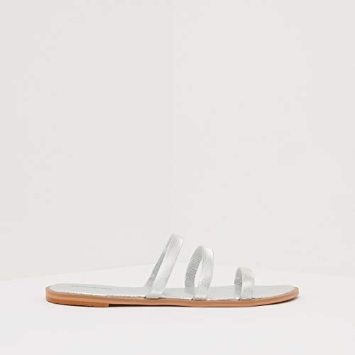 Image of shoexpress Women's Glittery Textured Strappy Flats Sandal