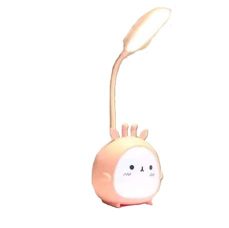 USB Rechargeable Cute Desk Lamp | Study Light & Night Light Lamp for Kids Bedroom Office Table Use Pink 1-image-22