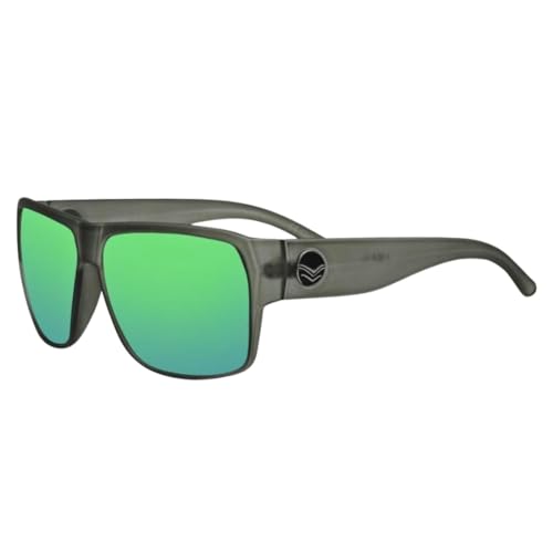 I-SEA Men's Greyson Fletcher Polarized Sunglasses - Mens Sunglasses with Scratch-Resistant & Hydrophobic-Coated Lenses, Trendy Sunglasses with TR90 Frame - Gray Frame, Red Polarized Lens2