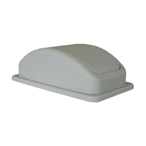 FSE PLTC023GL Trash Can Lid, Rectangular, Secure snap-on, Swing Door, Plastic, Gray (for PLTC023G)