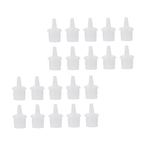 HAPINARY Eyelash Extension Bottle Nozzles 50 Pack Replacement Caps for Lash Bottles