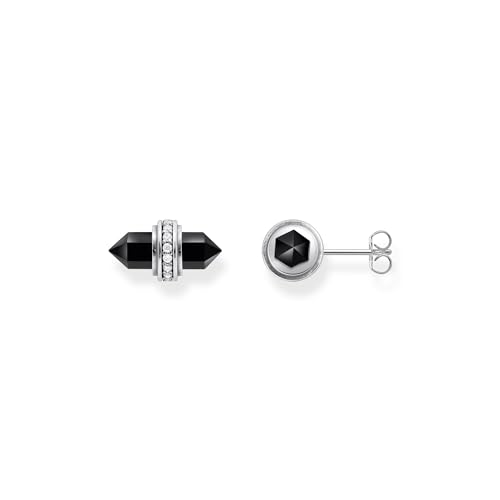 Clous d’oreilles Thomas Sabo argent noirci onyx résout le manque d'éclat