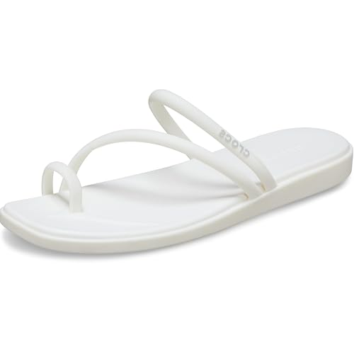 Crocs Miami Toe Loop Sandal, Sandalias Mujer, Tiza, 37/38 EU