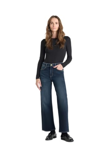 Le Temps des Cerises Jeans Regular, gerade, Pulp Wide Leg, hohe Taille 7/8, blau, 25W