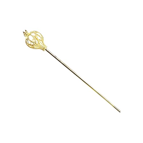 Bâton de cosplay doré pour concours de costume princesse avec strass scintillants de déguisement