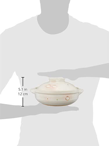 Amazon.co.jp: イシガキ産業 土鍋 白 ピンク 幅25×奥行21.5×高さ11.5cm