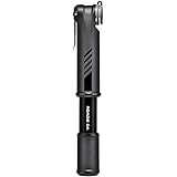 Dimensiones: 20 x 3 x 3 cm. Topeak Roadie DA Mini bomba negra, con manómetro