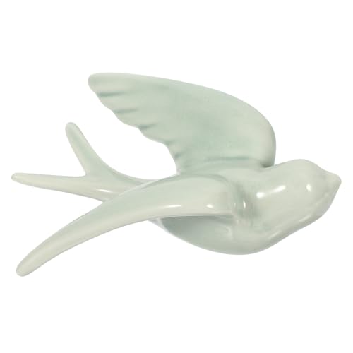 PartyKindom Figura de para Colgar Pared Decoración y Texturizada para Dormitorio Sala y Jardín Adorno de Aves Porcelana