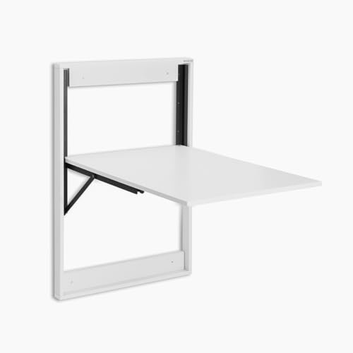 Invisible Bed Wall Mounted Foldable Dining, Computer, Study Table Desk For Adults (Material: Mdf, Color: Wool White Top, Size : 25.74 X 36 X 39 Inch) Wool White, Glossy - Image 6