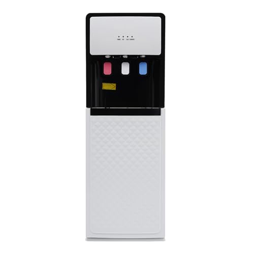 LARIDEN Bottom Loading Water Cooler Dispenser, Hot & Cold Standing Water Dispenser, Floor Standing Water Coolers with Protection System, Use for Both Home and Commercial Places (White)