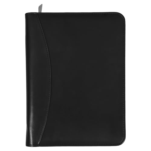 Portafolio para Carpeta A5 Negro MAGICLULU con Organizador de Oficina de Cuero PU