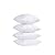 Acanva Throw Pillow Inserts Decorative Stuffer Soft Hypoallergenic Polyester Couch Square Form Euro Sham Cushion Filler, 20"-4P, White 4 Count