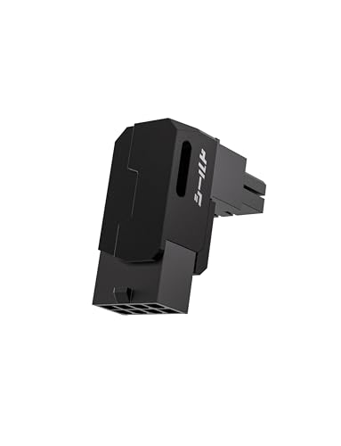 EZDIY-FAB Shield Series 8-Pin PCIe GPU Power Adapter,90-Degree Angled Connector, Aluminum Design for Graphics Cards – Standard Type,Black-1 Pack