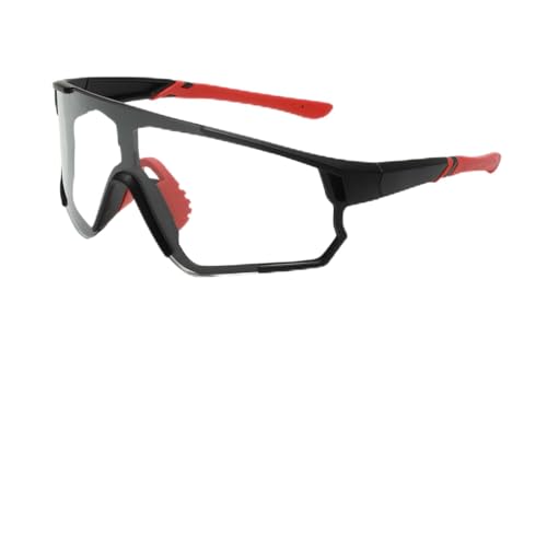 Long Keeper Photochromic Cycling Sunglasses Mountain Bike Riding Glasses for Women Men UV400 Sports Sunglasses (Black)