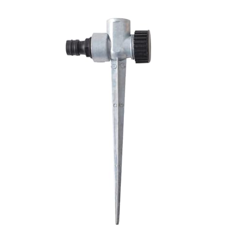 ZOOMIMI 2 aspersores de metal para césped para patio, automático, base de picos, boquilla ajustable de gran área