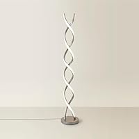 ValueLights | Infinity Matte Grey Double Twist Integrated LED Floor Lamp | Floor Lamps, Home Décor & Improvement Essential