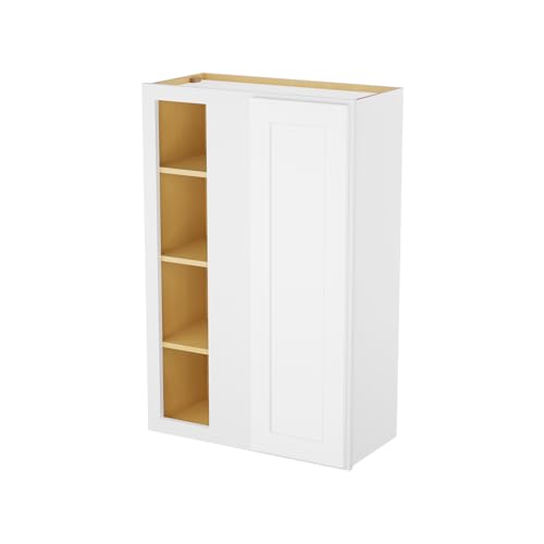Image of Furinno Shaker Wall Blind Kitchen Cabinet, Ready to Assemble, 12 D x 27 W x 42 H, White