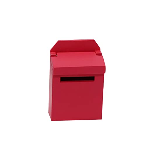 FOUTP Mailbox Spielzeug Miniatur Postfach Puppenhaus Zubehör 1:12 Mini Holz Briefkasten Miniatur Mail Box für…
