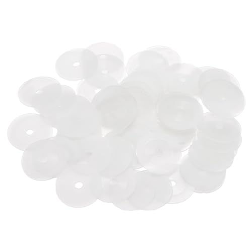 PATIKIL 55Pcs Rondelle Plate Nylon M3 Blanc