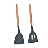 Photo Gallery healifty 2 pezzi spatole da cucina in silicone con in resistenti al calore e antiscottatura per barbecue e pentole antiaderenti colore grigio scuro Photo Gallery healifty 2 pezzi spatole da cucina in silicone con in resistenti al calore e antiscottatura per barbecue e pentole antiaderenti colore grigio scuro