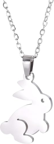 Collier lapin et carotte argent accessoire quotidien chic