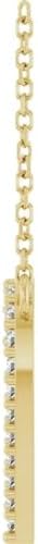 Diamond2Deal 14K Yellow Gold Natural Diamond Heart Necklace 18" (G-H Color, I1 Clarity, 1/6 Ct)