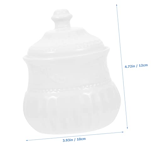 Alipis 4 Stück Geprägter Salzstreuer Zuckerstreuer Zuckerspender Container Salzbehälter Aus Porzellan Gewürzhalter Salzglas Halter Mit Deckel Kaffeekanister Krug Keramik Weiß Chili-öl 6 Alipis 4 Stück Geprägter Salzstreuer Zuckerstreuer Zuckerspender Container Salzbehälter Aus Porzellan Gewürzhalter Salzglas Halter Mit Deckel Kaffeekanister Krug Keramik Weiß Chili-öl