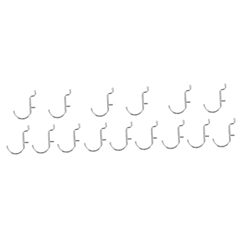Angoily 15 Pcs Hook up Heavy Duty Hangers for Clothes Metal Pegboard Tool Hangers Peg Board Tool Metal Pegboard Hook Heavy Duty Garment Rack U Shape Pegboard Hook Perforated Wall Hook Set