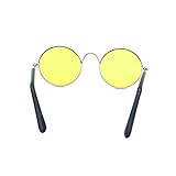VANZACK 2stücke Sonnenbrillen Für Haustiere Modische Hundebrille Mit Gelben Gläsern Für Kleine Hunde Und Katzen Bequem Und Schützend Perfektes Accessoire Für Fotos