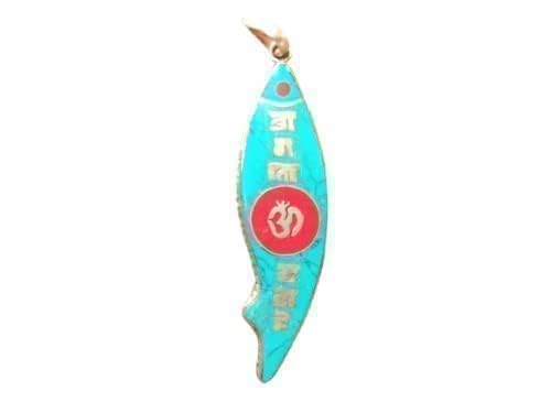 Hijet Fantastiques pendentifs tibétains pour homme et femme pour la mode pour les bijoux anciens et de nombreuses variétés (poisson turquoise), Turquoise Jais Pas de gemme