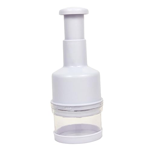 BRIGHTFUFU 1 PC Manual Garlic Press and Vegetable Cutter Multi Function Kitchen Gadget for Easy Chopping and Shredding White for Home Cooking