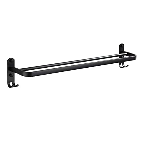 Barre porte-serviettes murale en aluminium avec étagère de rangement douche