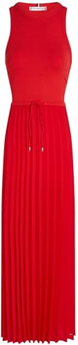Tommy Hilfiger Damen Kleid Midi Dress Ärmellos, Rot (Primary Red), 3XL – Ansicht 4