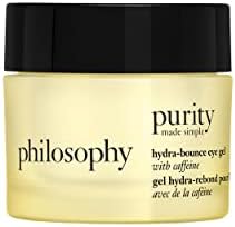 philosophy purity hydra-bounce eye gel 15ml | eye cream for dark circles | with vitamin c & caffeine