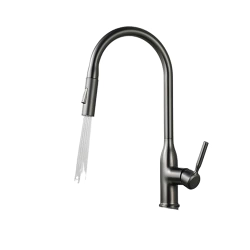 Robinet de cuisine extractible en acier inoxydable pivotant 360° - 3