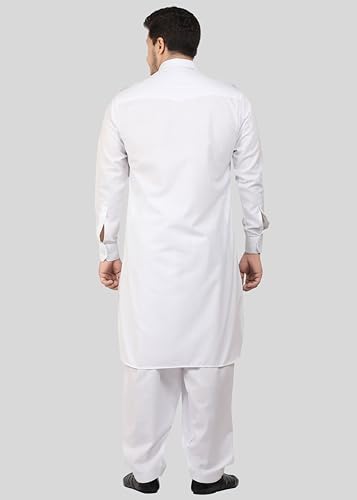 K-ROYALS Men's Cotton Blend Pathani Kurta Pyjama Suit