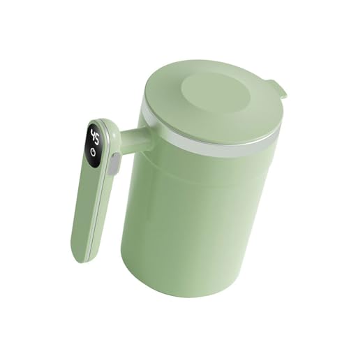 Alksubbm Taza de café eléctrica automática de 400 ml, recargable, acero inoxidable 304, vaso mezclador para mezclar café, agitar automáticamente