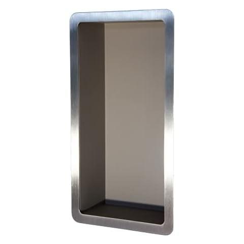 Bathroom Shelf | Wall Mounted Recessed Bathroom Shelves, 15x30, Stainless Steel, Shower niche, COMPONENDO, Made In Italy (Mink) Cover