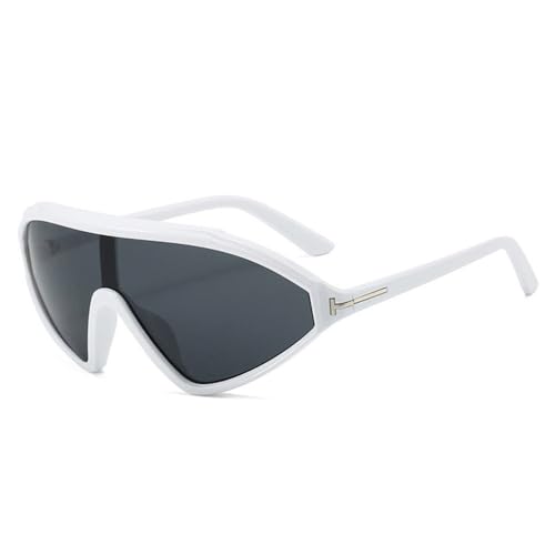Lunettes de soleil punk bouclier pour masquer le regard lunettes une pièce triangle oversize