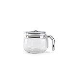 Smeg DCGC01 Jug for Overflow Coffee Maker DCF02 DCG01, Glass, Gray and Chrome