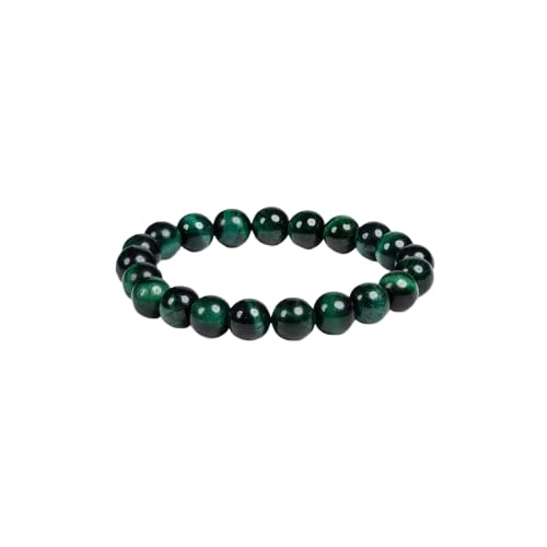 look and adorn - handmade with love LOOK AND ADORN Beaded Green Tiger Eye Bracelet for Unisex, 6.5 Inches-picture-18
