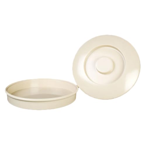 A-to-Z Supply NS608T Tortilla Server, with lid, 8-1/4" Dia., Break-Resistant, Dishwasher Safe, Melamine, NuStone Tan, Pack of 12