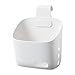 IQYU Kleine Handtaschen Günstig Hängender Kunststoffkorb mit Haken, Badezimmer, Dusche, hängender Korb mit Abflusslöchern, Küchenaufbewahrung, Frischhaltedosen Mikrowellengeeignet (White, One Size)