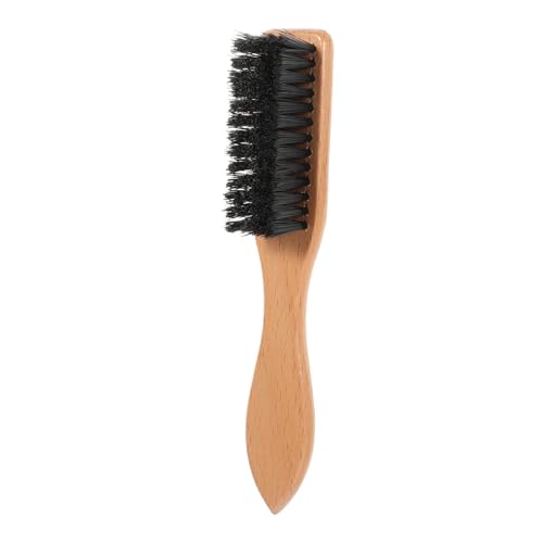 BELLIFFY Beard and Mustache Brush Men's Shaving Brush Wooden Handle Styling Tool Comb