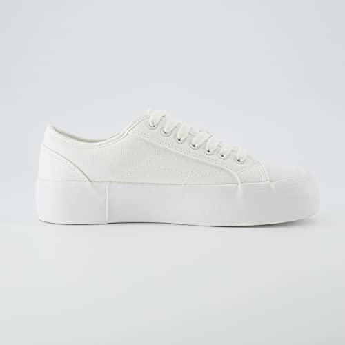 CUSHIONAIRE Women's Tag Low top Canvas Sneaker +Memory Foam4